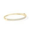 3 Row Flat Diamond Pave Bangle - 79e | Everyday 14K Gold Jewelry