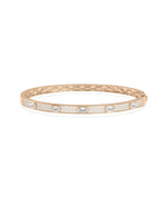 Diamond Pave Station Bangle - 79e | Everyday 14K Gold Jewelry