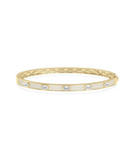 Diamond Pave Station Bangle - 79e | Everyday 14K Gold Jewelry