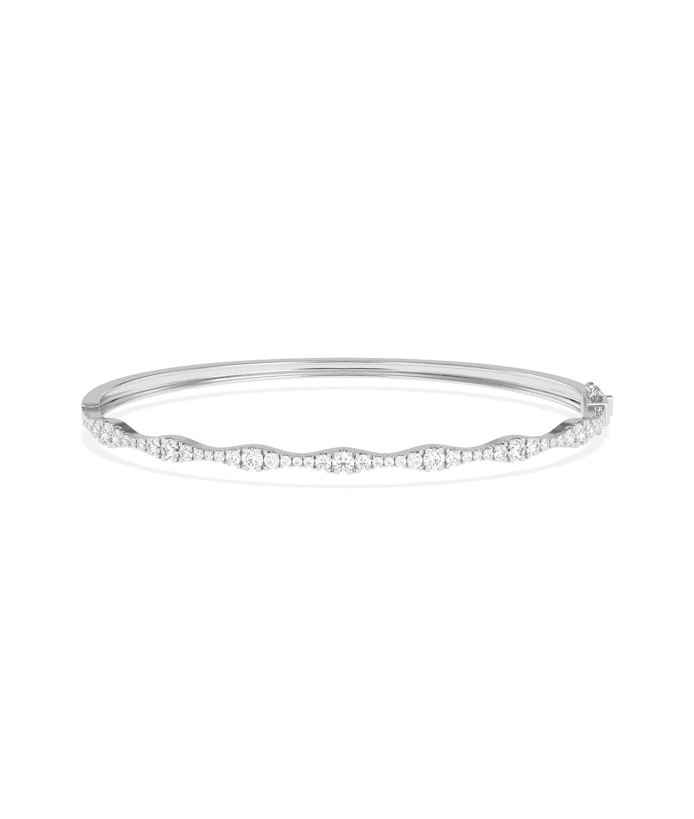 Diamond Graduating Bangle - 79e | Everyday 14K Gold Jewelry