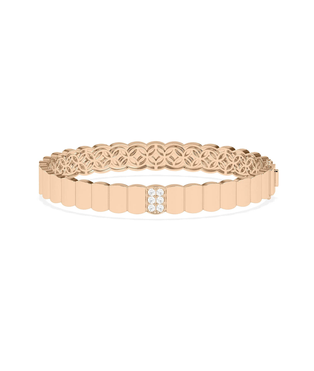 Diamond Pave Bangle - 79e | Everyday 14K Gold Jewelry