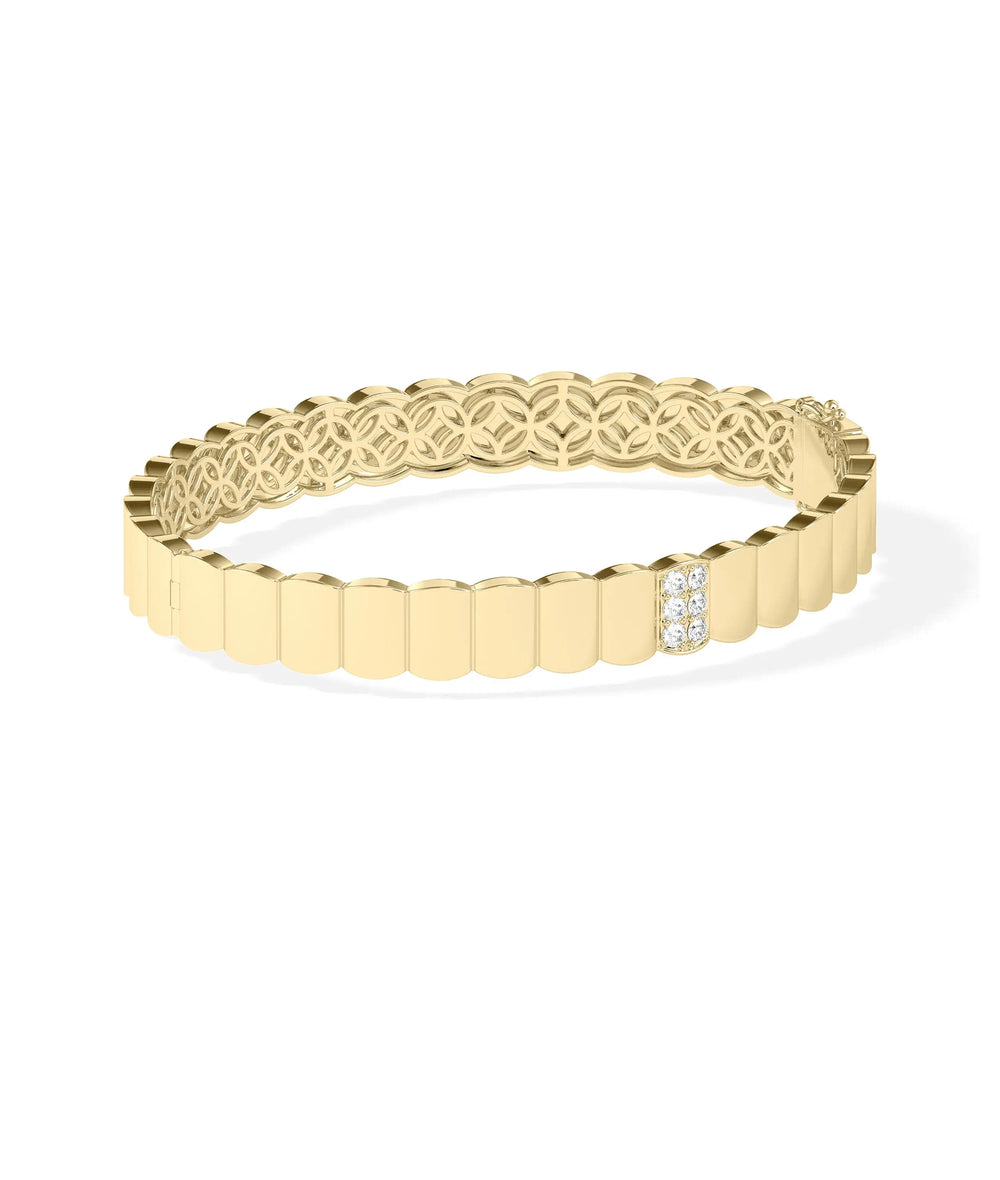 Diamond Pave Bangle - 79e | Everyday 14K Gold Jewelry