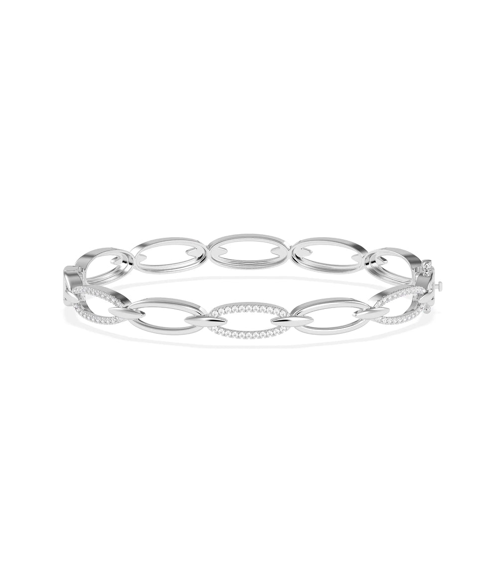Diamond Link Eternity Bangle - 79e | Everyday 14K Gold Jewelry