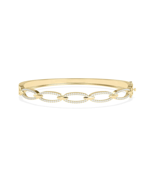 Diamond Link Bangle - 79e | Everyday 14K Gold Jewelry