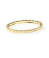 Diamond Station Fluted Bangle - 79e | Everyday 14K Gold Jewelry