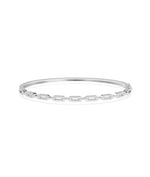 Diamond Pave Link Bangle - 79e | Everyday 14K Gold Jewelry