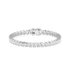 Diamond Emerald Cut Straight Line Bracelet - 79e | Everyday 14K Gold Jewelry