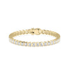 Diamond Emerald Cut Straight Line Bracelet - 79e | Everyday 14K Gold Jewelry