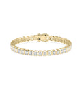Diamond Emerald-Cut Straight Line Bracelet