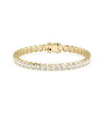 Diamond Emerald Cut Straight Line Bracelet - 79e | Everyday 14K Gold Jewelry