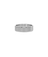Fluted Gold Band Ring white gold with elegant architectural grooves