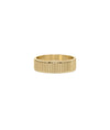 Fluted Gold Band Ring yellow gold showcasing distinctive textured groove design