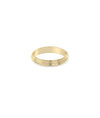 Side view Fluted Step Gold Band Ring showing 4mm width and architectural dimension