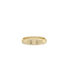Fluted Step Gold Band Ring in yellow gold with vertical fluting and stepped tier design