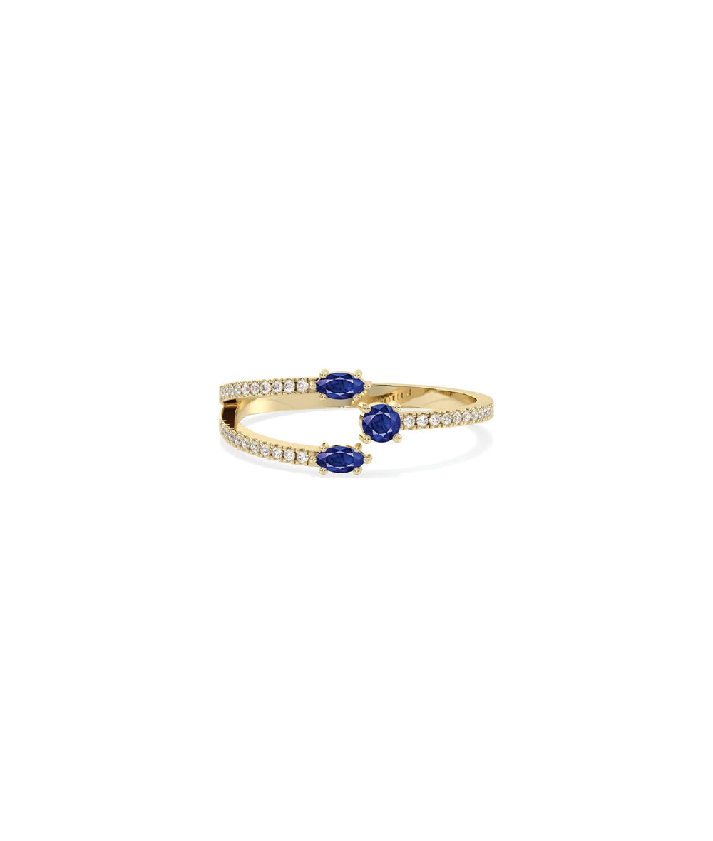 3 Stone Birthstone and Diamond Ring - 79e | Everyday 14K Gold Jewelry