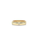 Birthstone Station Fluted Band Ring - 79e | Everyday 14K Gold Jewelry