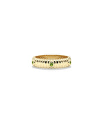 Birthstone Station Fluted Band Ring - 79e | Everyday 14K Gold Jewelry