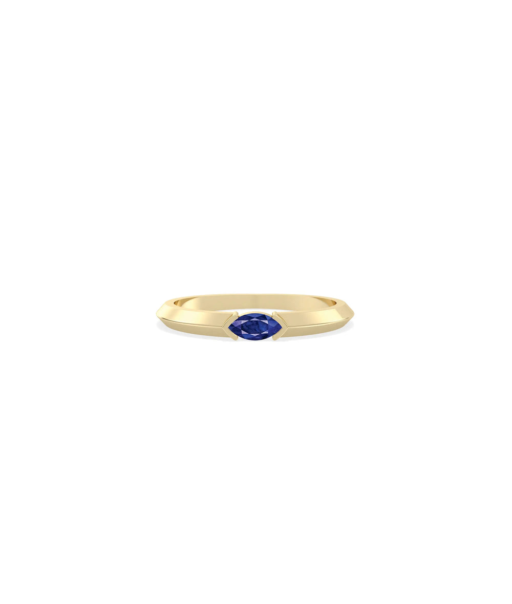 Birthstone Solitaire Band Ring - 79e | Everyday 14K Gold Jewelry