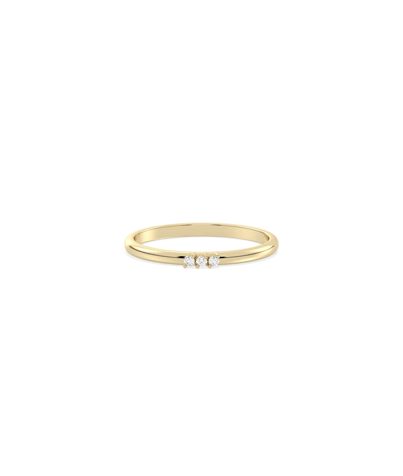 3 Stone Birthstone Ring - 79e | Everyday 14K Gold Jewelry