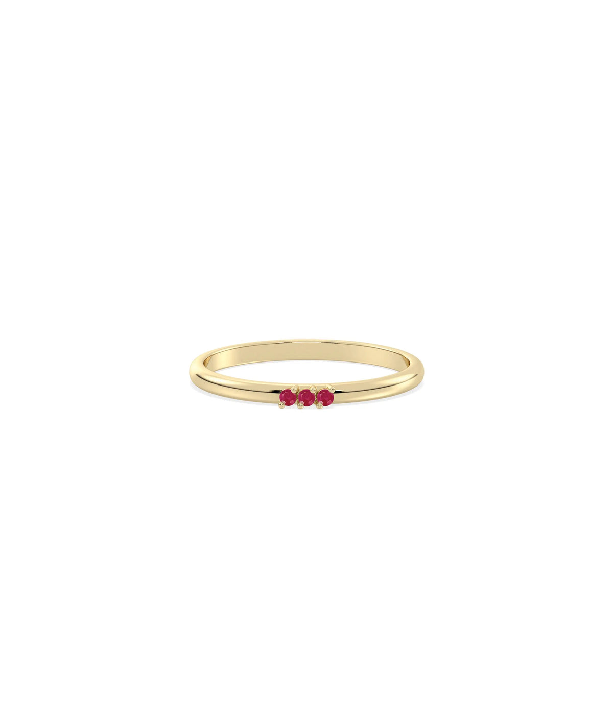 3 Stone Birthstone Ring - 79e | Everyday 14K Gold Jewelry
