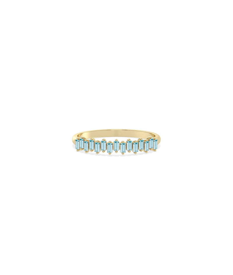 Birthstone Baguette Band Ring - 79e | Everyday 14K Gold Jewelry
