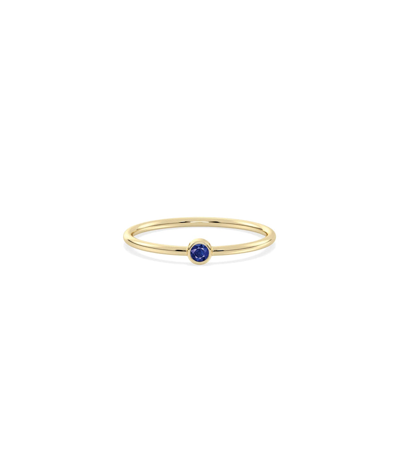 Birthstone Solitaire Band Ring - 79e | Everyday 14K Gold Jewelry
