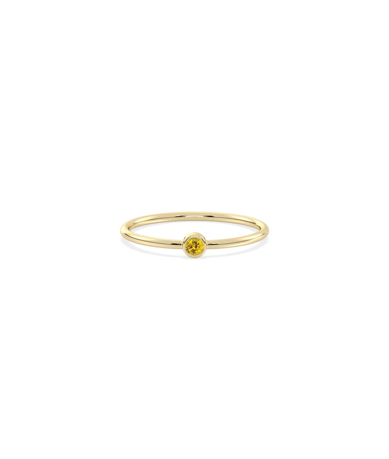 Birthstone Solitaire Band Ring - 79e | Everyday 14K Gold Jewelry