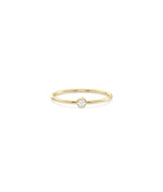 Birthstone Solitaire Band Ring - 79e | Everyday 14K Gold Jewelry