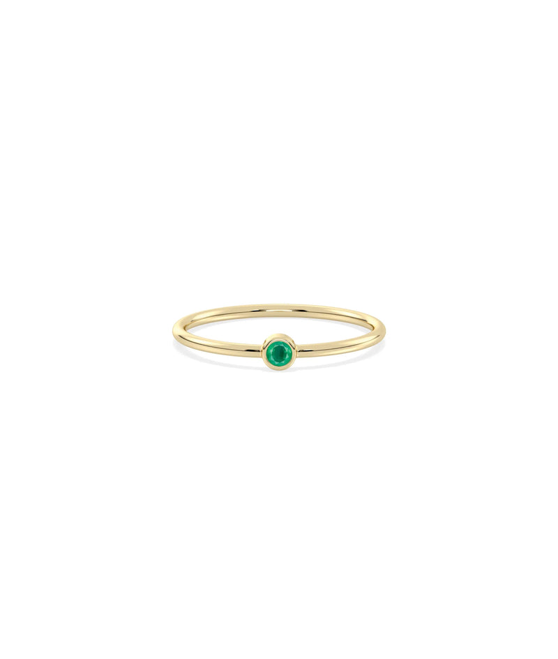 Birthstone Solitaire Band Ring - 79e | Everyday 14K Gold Jewelry