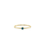 Birthstone Solitaire Band Ring - 79e | Everyday 14K Gold Jewelry