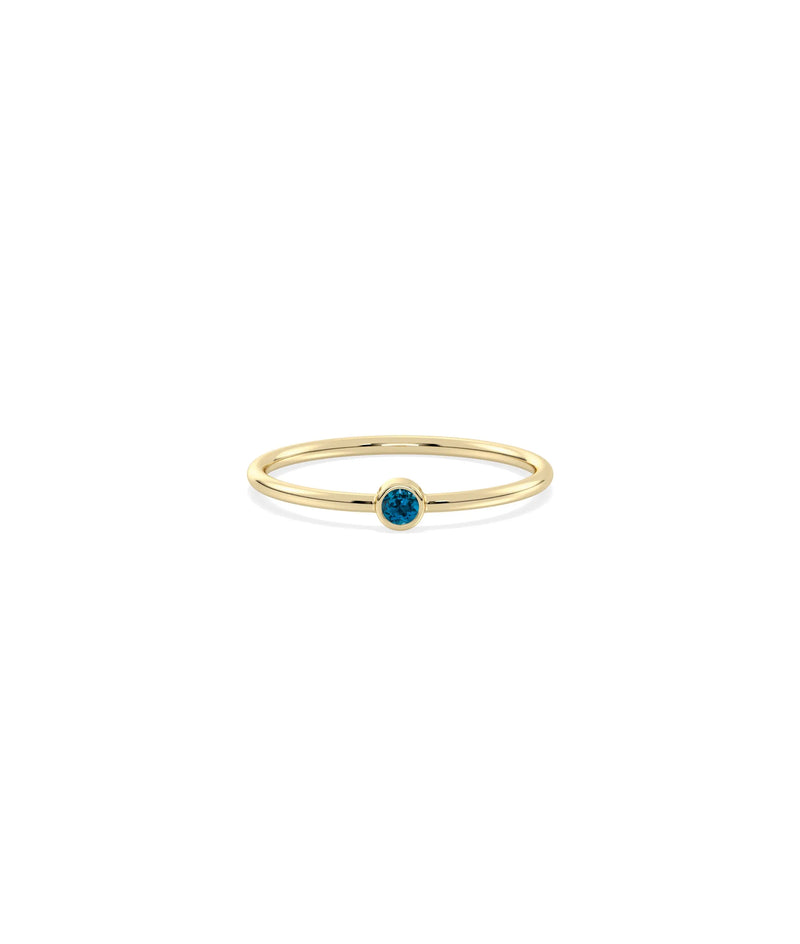 Birthstone Solitaire Band Ring - 79e | Everyday 14K Gold Jewelry