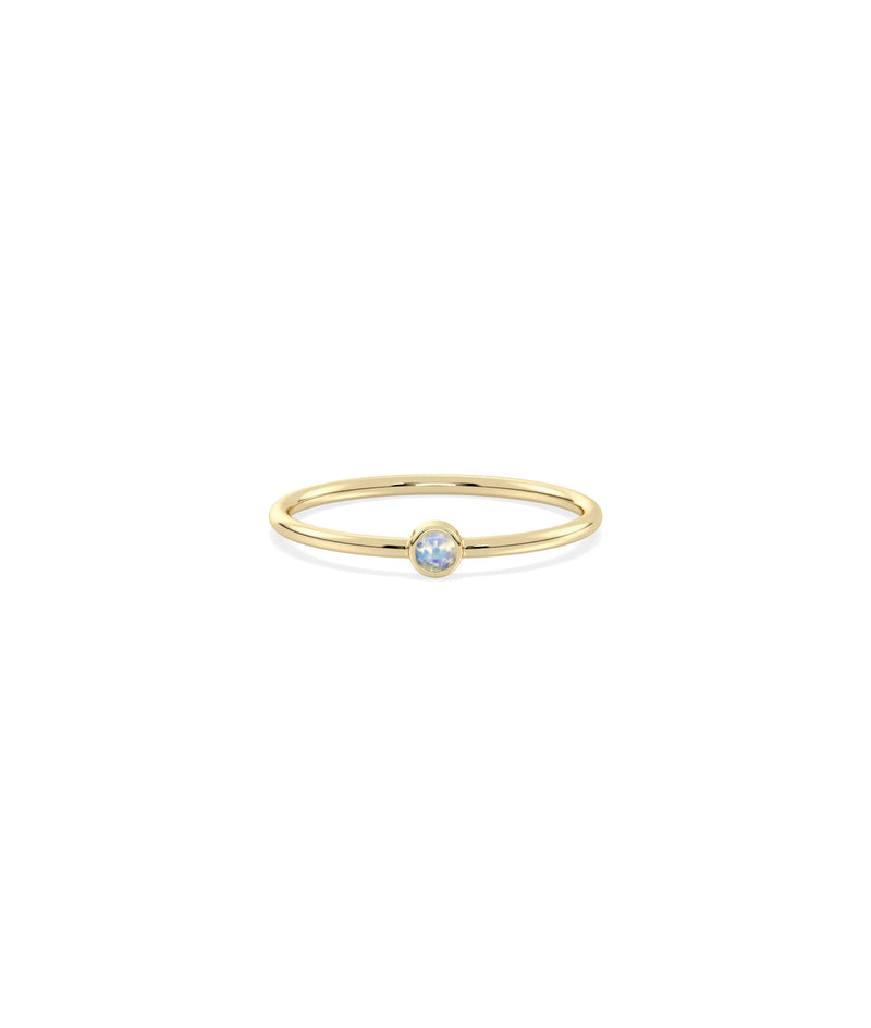 Birthstone Solitaire Band Ring - 79e | Everyday 14K Gold Jewelry