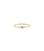 Birthstone Solitaire Band Ring - 79e | Everyday 14K Gold Jewelry