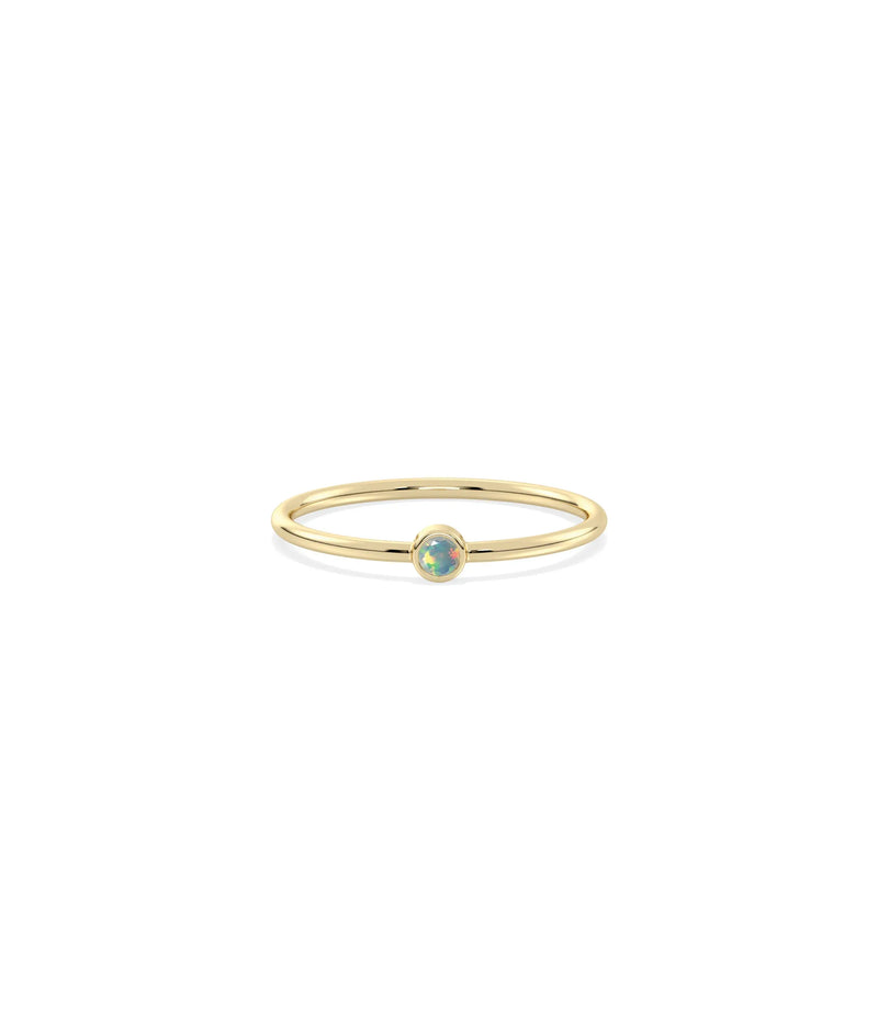 Birthstone Solitaire Band Ring - 79e | Everyday 14K Gold Jewelry