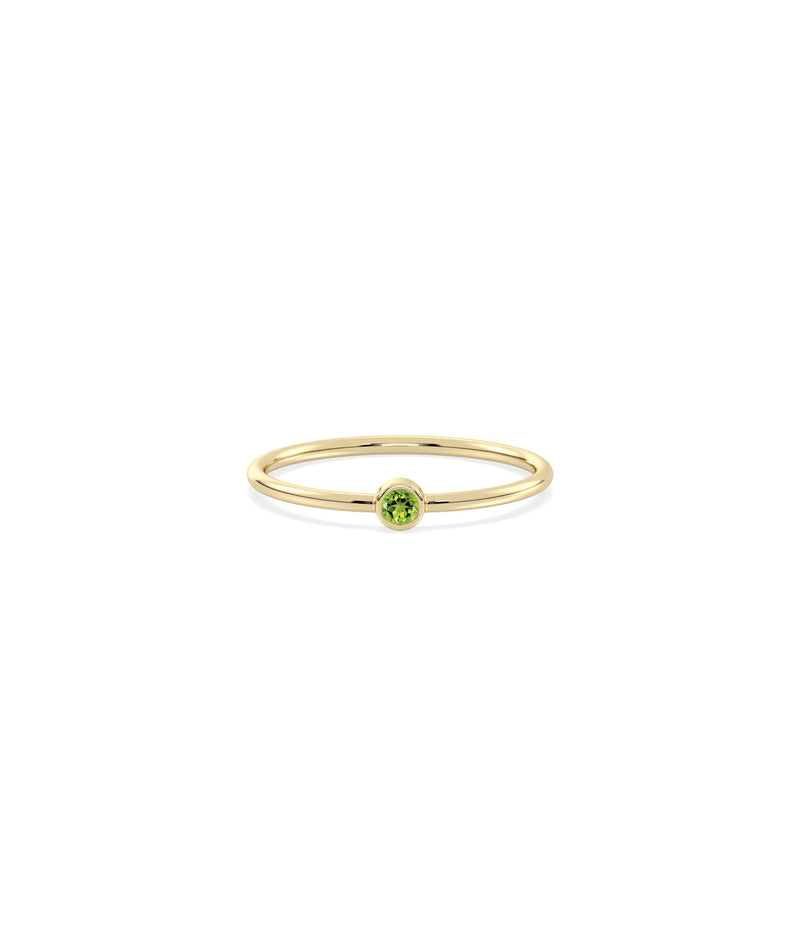 Birthstone Solitaire Band Ring - 79e | Everyday 14K Gold Jewelry