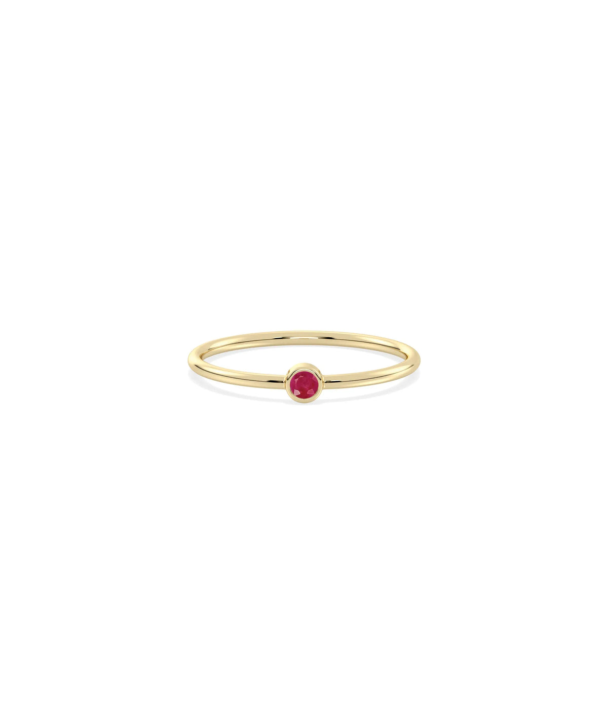 Birthstone Solitaire Band Ring - 79e | Everyday 14K Gold Jewelry