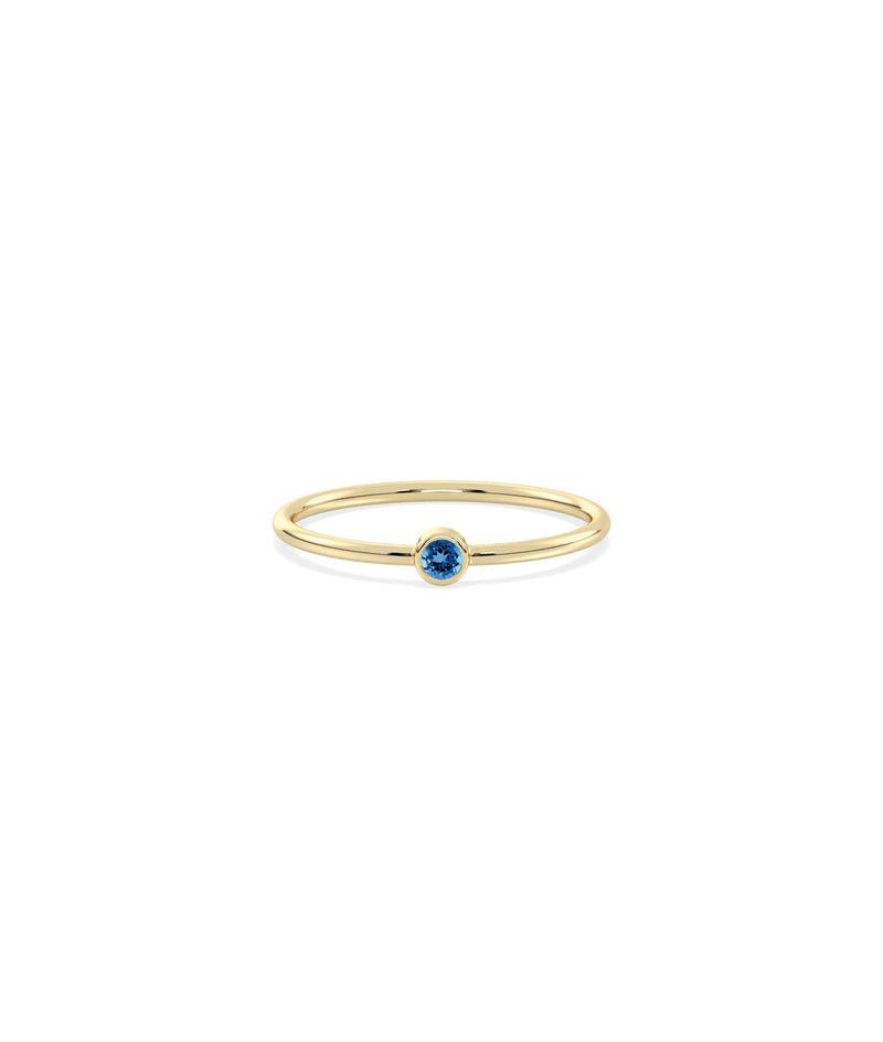 Birthstone Solitaire Band Ring - 79e | Everyday 14K Gold Jewelry