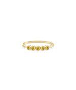 5 Stone Birthstone Bezel Set Ring - 79e | Everyday 14K Gold Jewelry
