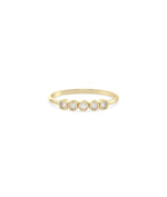 5 Stone Birthstone Bezel Set Ring - 79e | Everyday 14K Gold Jewelry