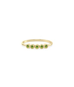 5 Stone Birthstone Bezel Set Ring - 79e | Everyday 14K Gold Jewelry
