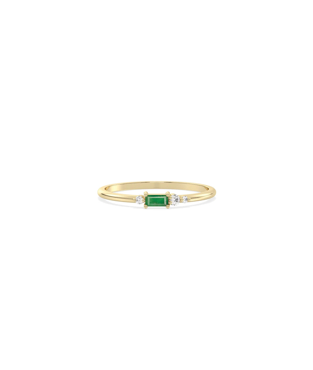 Birthstone Baguette Band Ring - 79e | Everyday 14K Gold Jewelry