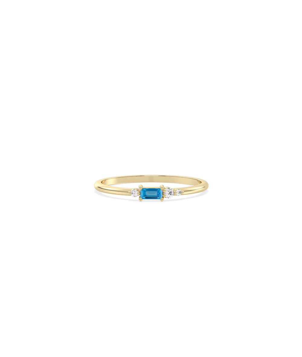 Birthstone Baguette Band Ring - 79e | Everyday 14K Gold Jewelry