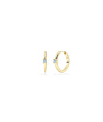 Birthstone Solitaire Hoop Earring - 79e | Everyday 14K Gold Jewelry