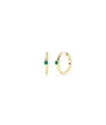 Birthstone Solitaire Hoop Earring - 79e | Everyday 14K Gold Jewelry