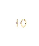 Birthstone Solitaire Hoop Earring - 79e | Everyday 14K Gold Jewelry