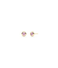 Birthstone Bezel-Set Solitaire Stud Earring