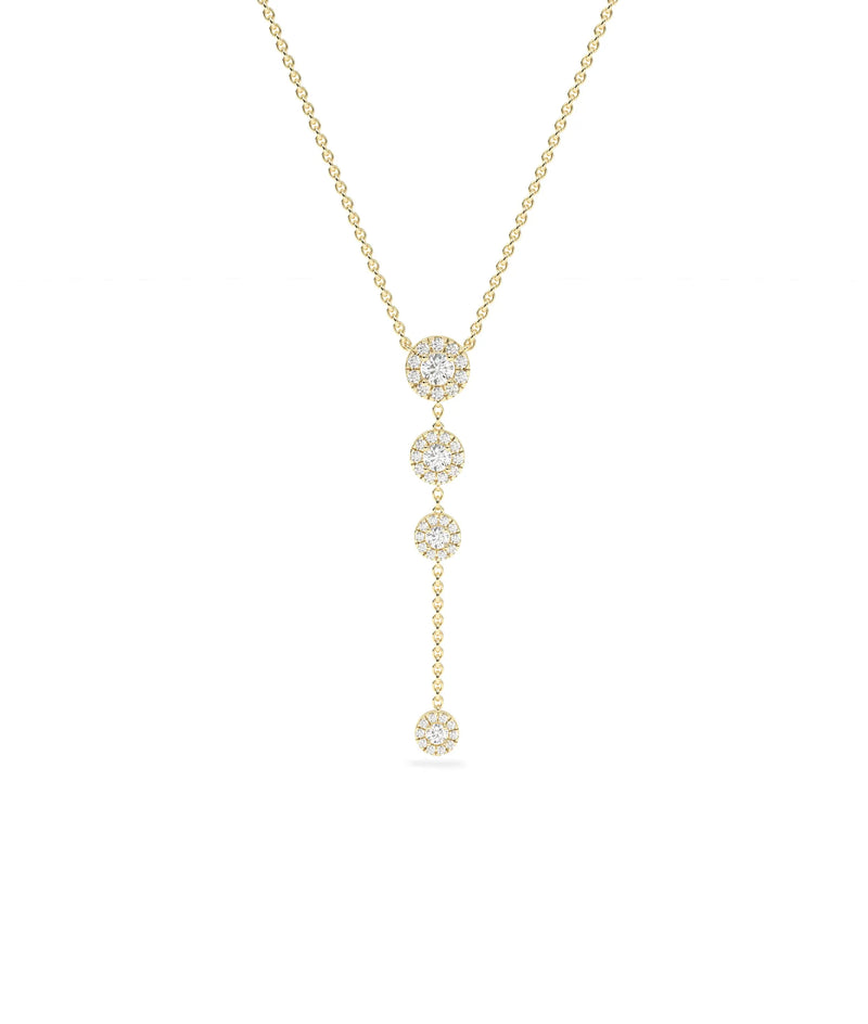 Birthstone and Diamond Dangle Necklace - 79e | Everyday 14K Gold Jewelry