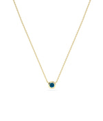 Birthstone Solitaire Bezel Set Necklace - 79e | Everyday 14K Gold Jewelry