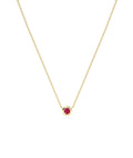 Birthstone Bezel Solitaire Necklace