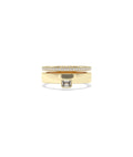 Bezel Solitaire with Pav Band Ring